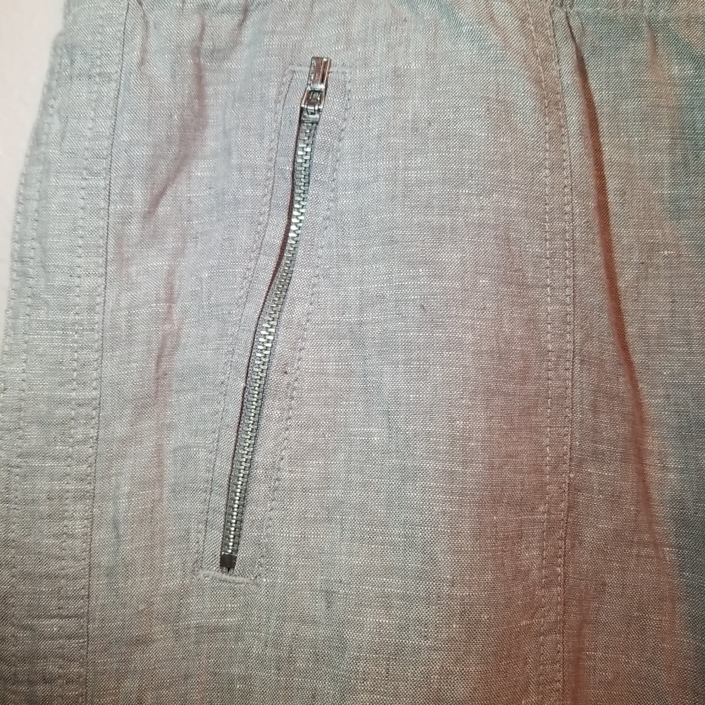 Athleta Cabo Linen Wide Leg Pant Grey Size 6 - Picture 6 of 12